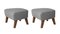 Grey and Smoked Oak Sahco Zero Footstools from by Lassen, Set of 2 2