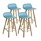 Low Back Azul Leather Tria Stool by Colé Italia, Set of 4 5