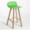 Low Back Verde Mela Leather Tria Stool by Colé Italia by Set of 2 2