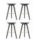 Black Beech and Brass Bar Stools from By Lassen, Set of 4 2