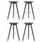 Black Beech and Brass Bar Stools from By Lassen, Set of 4, Image 1