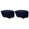 Blue Natural Oak Hallingdal the Tired Man Footstools from By Lassen, Set of 2 1