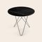 Large Black Marquina Marble and Stainless Steel Dining O Table by Ox Denmarq 2