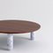 Round Walnut and White Marble Sunday Coffee Table by Jean-Baptiste Souletie, Image 3