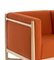 Novum Sunset Orange Natural Beech Wood Loka Lounge Armchair by Colé Italia 6