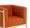 Novum Sunset Orange Natural Beech Wood Loka Lounge Armchair by Colé Italia 4