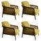 Canaletto Yellow Vienna Lounge Armchair by Colé Italia, Set of 4 1