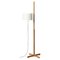 White and Oak TMM Floor Lamp by Miguel Milá 1