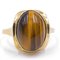 8K Gold Vintage Tiger Eye Ring, 1970s, Image 1