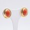 18K Yellow Gold and Coral Earrings, 1950s, Set of 2 2