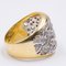 18K Vintage Yellow Gold Ring with Diamonds 0.50ctw, 1980s 4