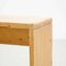 Mid-Century Modern Pine Wood Stool by Charlotte Perriand for Les Arcs 3