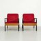 Mid-Century Modern Wood and Metal Easy Chairs, France, Set of 2 6