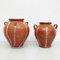 19th Century Hand Painted Rustic Traditional Ceramic Vases, Set of 2 2