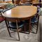 Mid-Century Extending Fresco Dining Table and Black Chairs by Victor Wilkins for G Plan, Set of 7 4