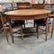 Mid-Century Extending Fresco Dining Table and Black Chairs by Victor Wilkins for G Plan, Set of 7 5