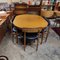 Mid-Century Extending Fresco Dining Table and Black Chairs by Victor Wilkins for G Plan, Set of 7 1