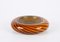 Mid-Century Round Murano Glass and Brass Ashtray by Tommaso Barbi, Italy, 1970s, Image 6