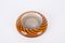 Mid-Century Round Murano Glass and Brass Ashtray by Tommaso Barbi, Italy, 1970s, Image 17