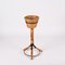 Mid-Century Italian Round Bamboo Cane and Rattan Plant Holder, 1950s 9