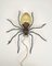 Italian Spider Wall Lamp in Copper and Iron and Art Glass, 1960s 4