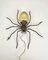 Italian Spider Wall Lamp in Copper and Iron and Art Glass, 1960s, Image 4