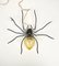 Italian Spider Wall Lamp in Copper and Iron and Art Glass, 1960s, Image 9