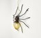 Italian Spider Wall Lamp in Copper and Iron and Art Glass, 1960s, Image 3