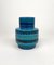 Italian Vase in Blue Rimini Glazed Ceramic by Aldo Londi for Bitossi, 1960s 3
