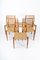 Model 78 Chairs with Paper Mesh by Niels O. Møller, Set of 4 1