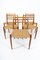 Model 78 Chairs with Paper Mesh by Niels O. Møller, Set of 4 6