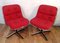 Vintage Pollock Chair in Red Fabric 1