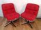 Vintage Pollock Chair in Red Fabric, Image 1