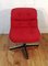 Vintage Pollock Chair in Red Fabric 2