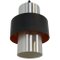 Silver and Black Cylinder Pendant Lamp 7