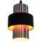 Silver and Black Cylinder Pendant Lamp, Image 2