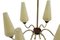 Lámpara de araña estilo Mid-Century blanca, años 50, Imagen 8