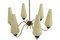 Lámpara de araña estilo Mid-Century blanca, años 50, Imagen 5