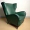 Italian Green Leather Armchair by Paolo Buffa, 1950s 6