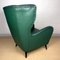 Italian Green Leather Armchair by Paolo Buffa, 1950s 4