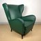 Italian Green Leather Armchair by Paolo Buffa, 1950s 8