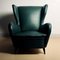 Italian Green Leather Armchair by Paolo Buffa, 1950s 9
