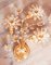 Lámpara de pared con flores de cristal dorado de Palwa, años 70. Juego de 2, Imagen 1