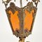 Antike französische Cherub Lampe aus vergoldetem Metall & Glas 4