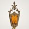 Antike französische Cherub Lampe aus vergoldetem Metall & Glas 9
