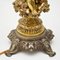Antike französische Cherub Lampe aus vergoldetem Metall & Glas 7
