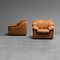 Brown Leather Armchairs, 1960s, Set of 2 2