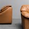 Brown Leather Armchairs, 1960s, Set of 2 3