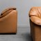 Brown Leather Armchairs, 1960s, Set of 2, Image 3