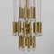 Mid-Century Italian Brass Chandelier with Crystal Globes, 1970s, Image 3